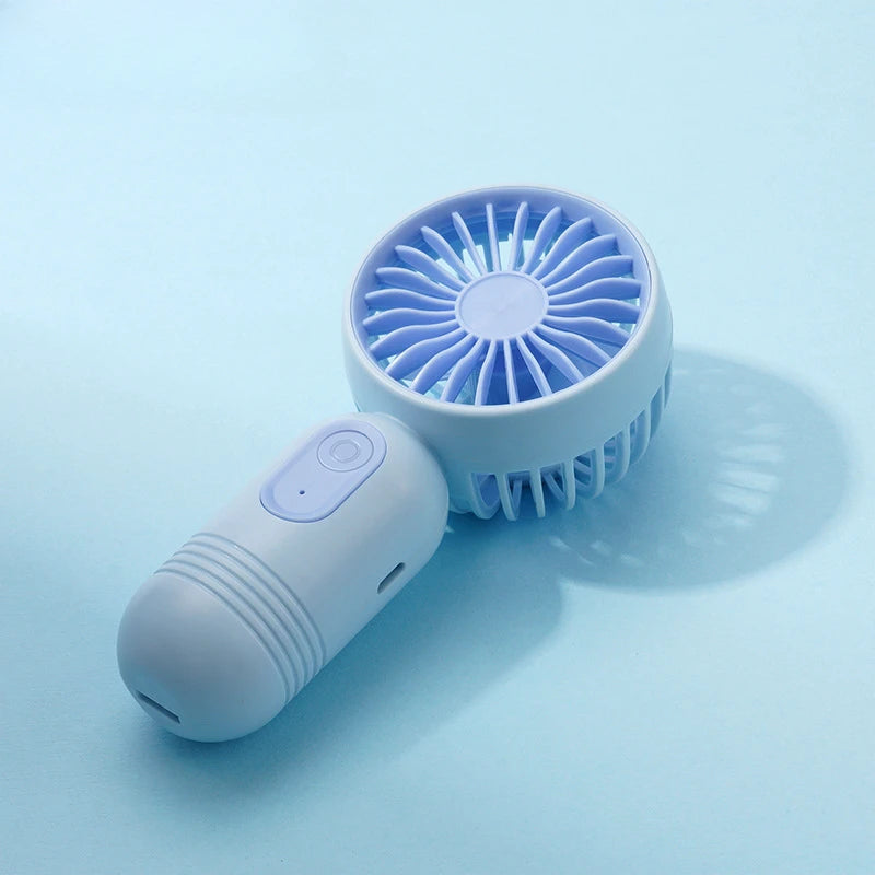 USB Mini Rechargeable Portable Fan with 3 Speeds, Handheld Fan for Gift Choice, Perfect for Office, Outdoor, Travel, Camping