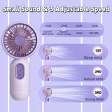 USB Mini Rechargeable Portable Fan with 3 Speeds, Handheld Fan for Gift Choice, Perfect for Office, Outdoor, Travel, Camping