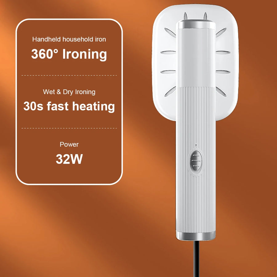 Portable Ironing Machine 360° Ironing Household Steam Iron USB Powered Electric Ironing Machine for Fabric Clothes Ironing