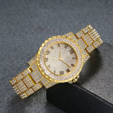 Men Watches Top Brand Luxury Watch Gold Silver Color Diamond Watch for Men Waterproof Wristwatch Relogio Masculino