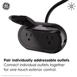 GE Cync Outdoor Smart Plug, Weather Resistant, Works with Alexa and Google, 15 Amps