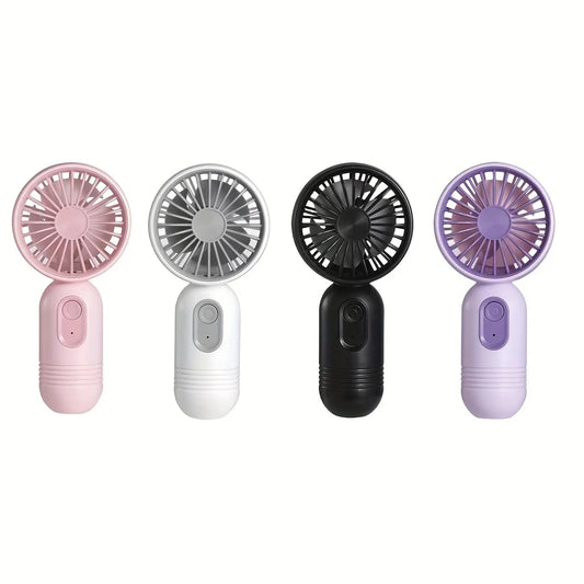 USB Mini Rechargeable Portable Fan with 3 Speeds, Handheld Fan for Gift Choice, Perfect for Office, Outdoor, Travel, Camping